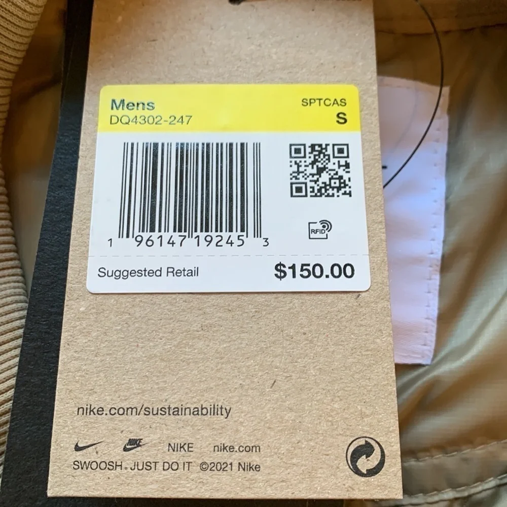 Nike Tech Pack therma fit size small tan pullover NWT
